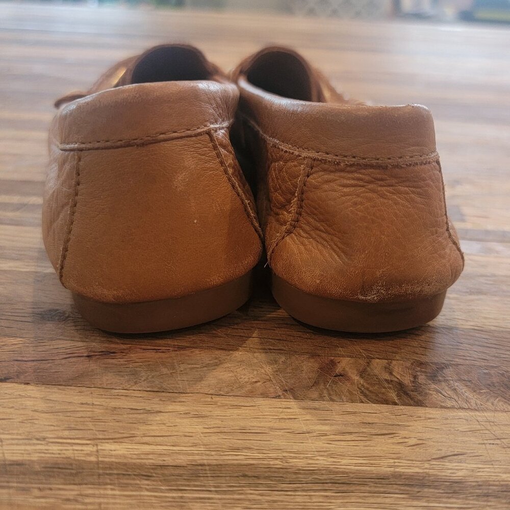 COACH Fredrica Pebble Grain Leather Loafers - Ginger - Picture 6 of 12